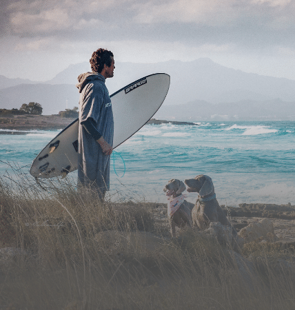 ATLANTIC SHORE Surf Poncho Basic Grey Spain