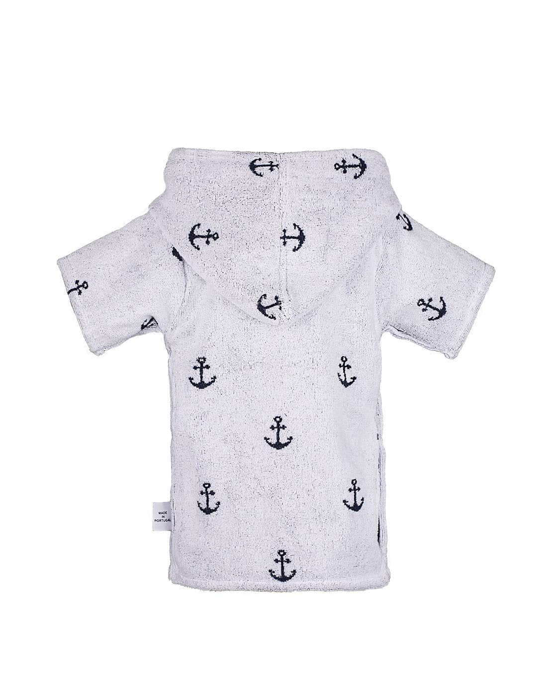 Atlantic Shore | Surf Poncho | Anchor | Baby | White